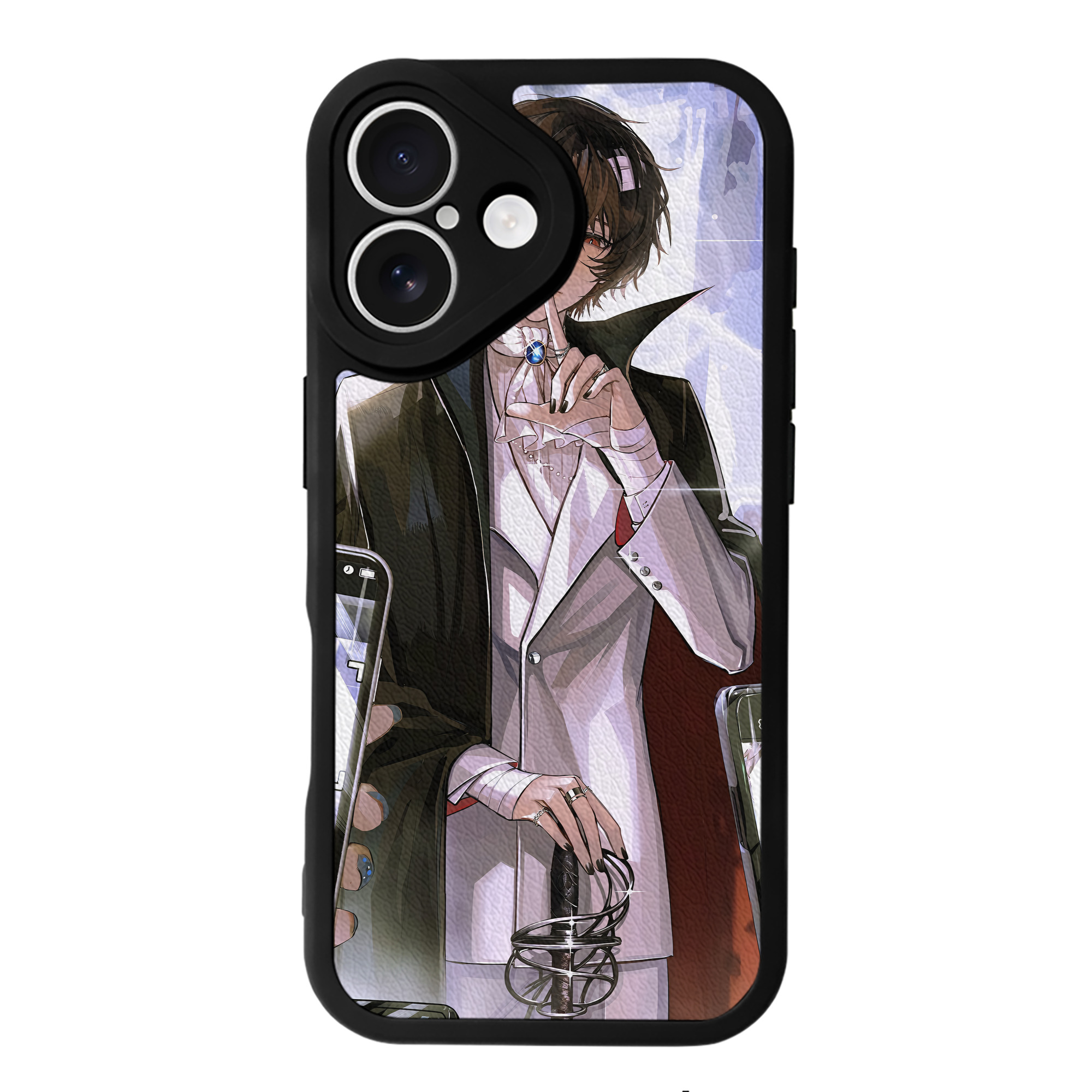 （画像用） 文豪ストレイドッグス Bungo Stray Dogs 【iPhone 16シリーズ対応】シリコンスマホケース（レザー調） 材質：シリコン